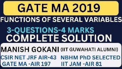 GATE MA 2019 FOSV COMPLETE SOLUTION  | WITH MANISH GOKANI SIR | #iitjammaths  #iitjamtestseries