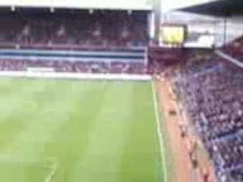 Villa fans celebrate Richard Dunne's goal against ...