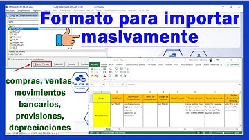 Descargar formato para importar masivamente al CONCAR compras ventas movimientos bancarios