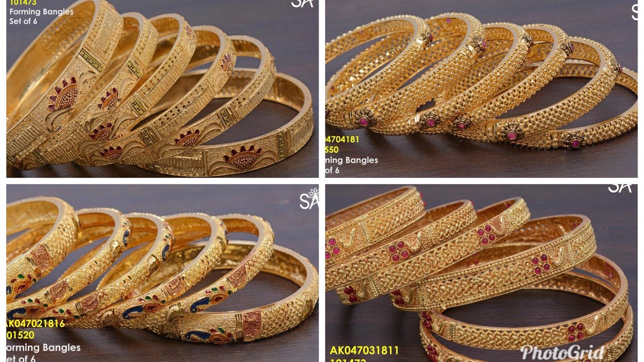 Shop Lovely Enamel Coated Gold Bangles at GRT Jewellers | Indian Gold  Jewellery