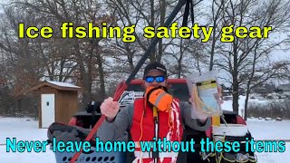 Ice fishing - Early ice safety equipment 