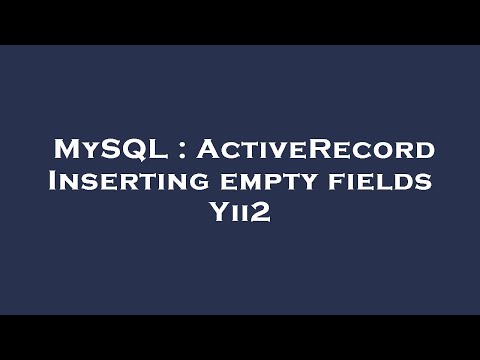 MySQL : ActiveRecord