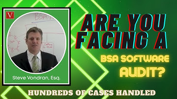 Business Software Alliance (BSA) Audits by Attorney Steve®