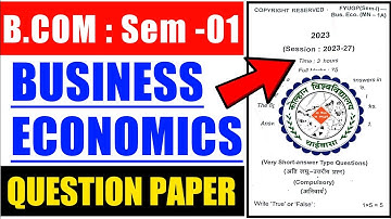 #bcom business economics semester 1 question #Kolhan University b.com 1st sem business economics
