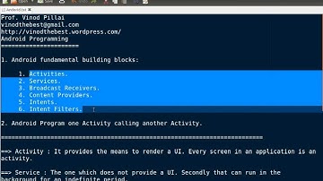 Android Concepts Activity & Intent
