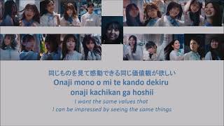 Tteka - Hinatazaka46 color coded lyrics [KAN/ROM/ENG]