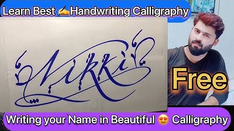 Nikki Name Signature Calligraphy | How to Draw |  #mybloopers #asmr #shorts #tiktok #nikki