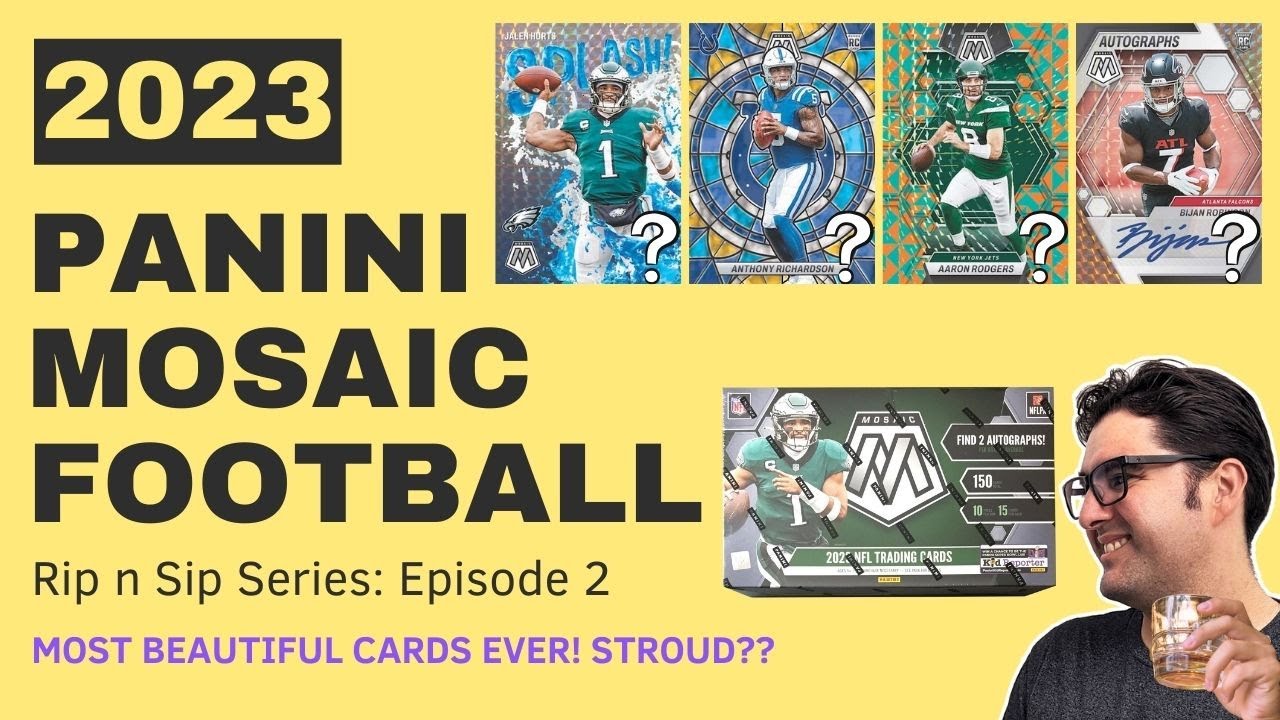 COOLEST CARDS EVER! 2023 Mosaic Hobby Box Football Cards Unboxing! Rip