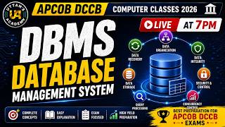 DBMS Computer Class 2026 | Database Management System | APCOB DCCB Exams LIVE AT 7PM