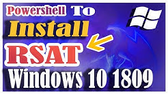 How To Install RSAT in Windows 10 (1809) with PowerShell ðŸ˜ðŸ˜ - Durasi: 4.42. 