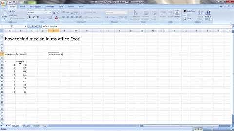 How to Find Median (Both Even/Odd Number) in Microsoft Office Excel (MS Excel) Using Laptop/Computer