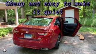 How to make car cabin quieter update on Honda Accord 2018 2019 2020