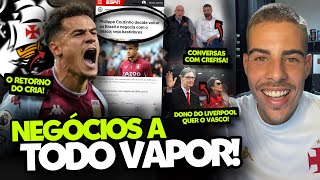 COUTINHO ESTÁ DECIDIDO A VOLTAR AO VASCO; CREFISA E OUTROS GRUPOS QUEREM COMPAR AS AÇÕES DA 777!