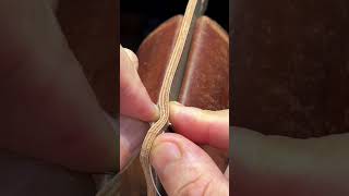 Handmade Leather Key Wallet in Progress