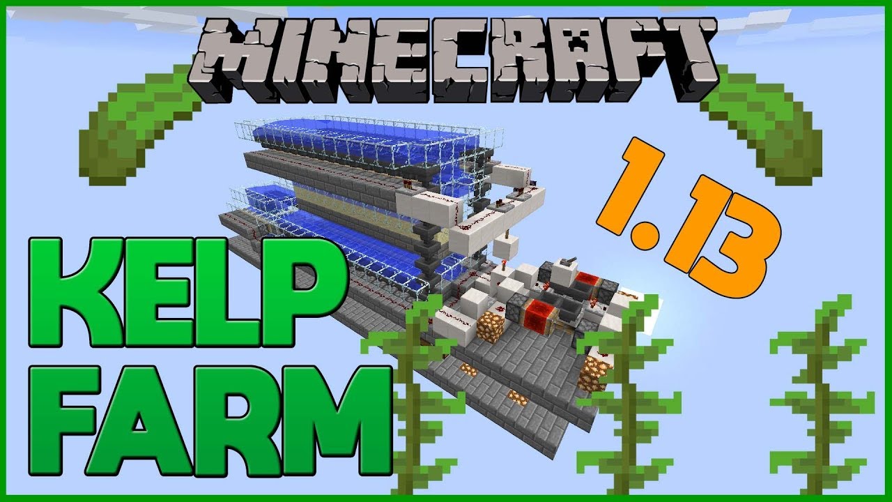 100% Automatic KELP FARM - Minecraft 1.13 Tutorial 