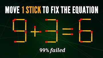 Move 1 stick to make equation correct | matchstick puzzle | thony official