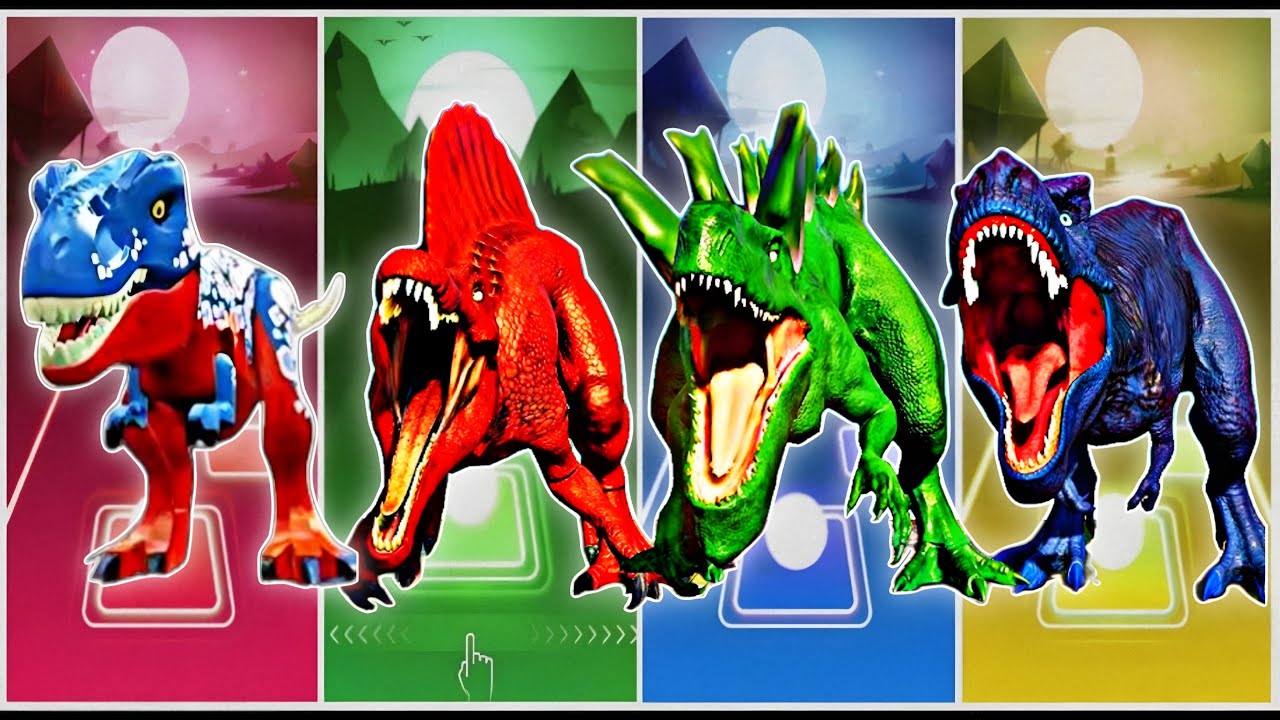 Jurassicworld Tyranasaurus Indominus T-rex🦖 Плитки хоп Эдм Раш😂