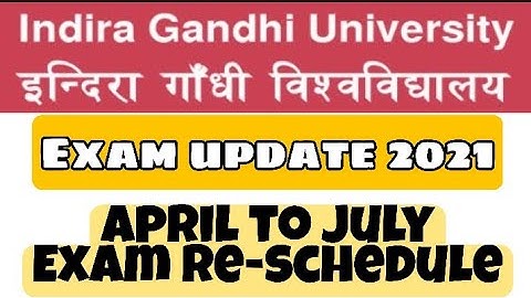 IGU university exam re-schedule April to july // plz check out ur date sheet!! UG/PG course 2021