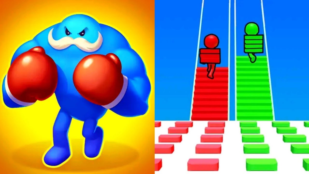 Punchy Race VS Bridge Race Max All Levels Gameplay Android,iOS NEW UPDATE