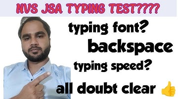 NVS JSA TYPING TEST | nvs jsa skill test all doubt clear #nvs