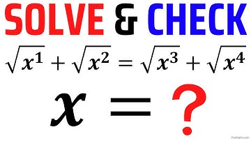 Olympiad Challenge | Solve and Check the Radical Equation | Math Olympiad Training