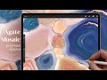 Painting an Agate Mosaic in Procreate | Digital Gemstone Art | Alaina Jensen Brushes | Mosaic Art