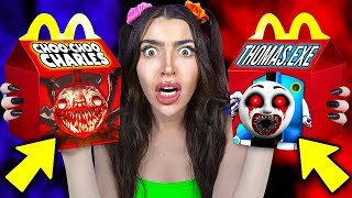 DO NOT ORDER CHOO CHOO CHARLES & THOMAS.EXE HAPPY MEAL from MCDONALDS at 3AM!! (EVIL TRAIN INSIDE!)