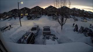 Snowstorm Jan 17, 2022 in Mississauga, Ontario Timelapse