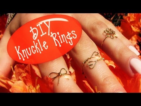 DIY Knuckle Ring! How to Make Wire Rings (3 Rings: Clover, Heart and Bow)