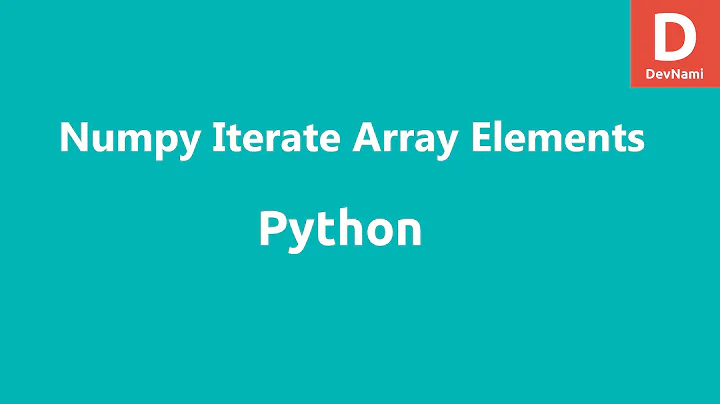 Python Numpy Iterate through array elements