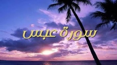 سورة عبس بصوت القارئ داود حمزة