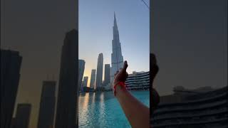 Dubai Fountain Show at Burj Khalifa #dubai #burjkhalifa #shorts