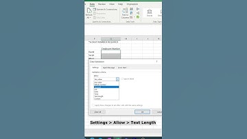 Limiting text length entries in Excel | Using Data Validation for data entry forms