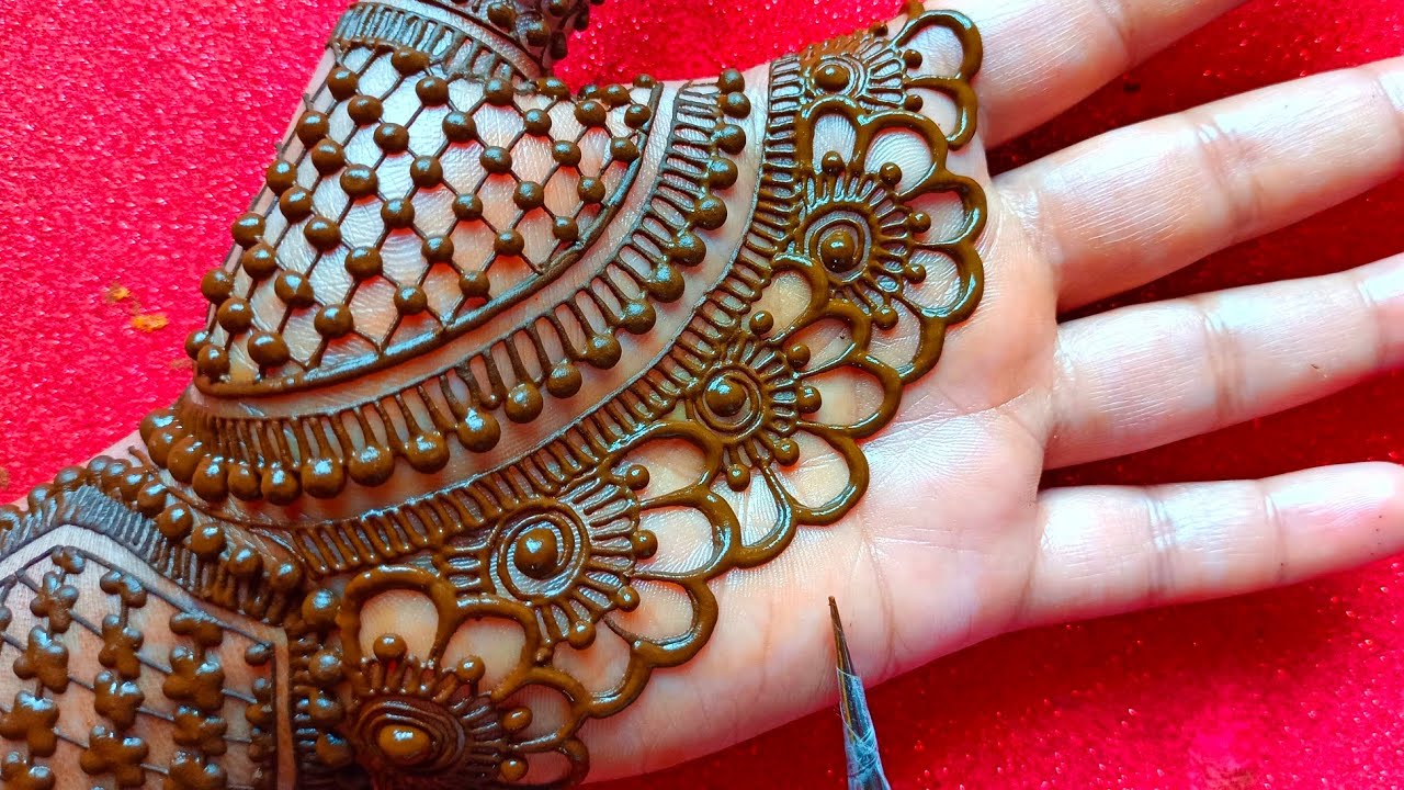 New easy bridal fronthand mehndi design | Simple fronthand mehndi ...