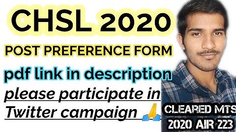 CHSL 2020 POST PREFERENCE FORM|| CGL 2020 FINAL RESULT|| TWITTER CAMPAIGN 🙏 #cgl2020 #chsl2020