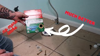 Leaky Toilet Repair // Fluidmaster Better Than Wax Universal Wax-Free Toilet Seal