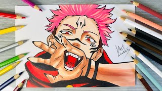 How to Draw Sukuna (Jujutsu Kaisen) - The King of Curses / Step by Step