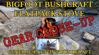 BIGFOOT BUSHCRAFT FLATPACK STOVE GEAR CLOSE UP 🔥