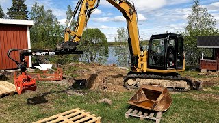 Grapple on a stick - ep.05 - CAT 308E with the Grappy Boi