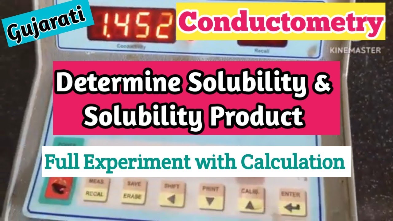 Conductometry Experiment | Determine solubility and solubility product | B.Sc.Sem-5 & 6/M.Sc.