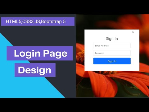 How to create your first login page with HTML5, CSS3,Bootstrap 5 and JavaScript