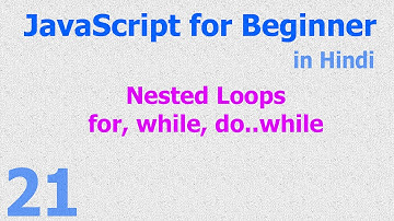 21 - JavaScript Beginner Tutorials - Nested Loop - For | While | Do While - Hindi