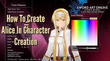 [SAOLR] How To Create Alice In Character Creation