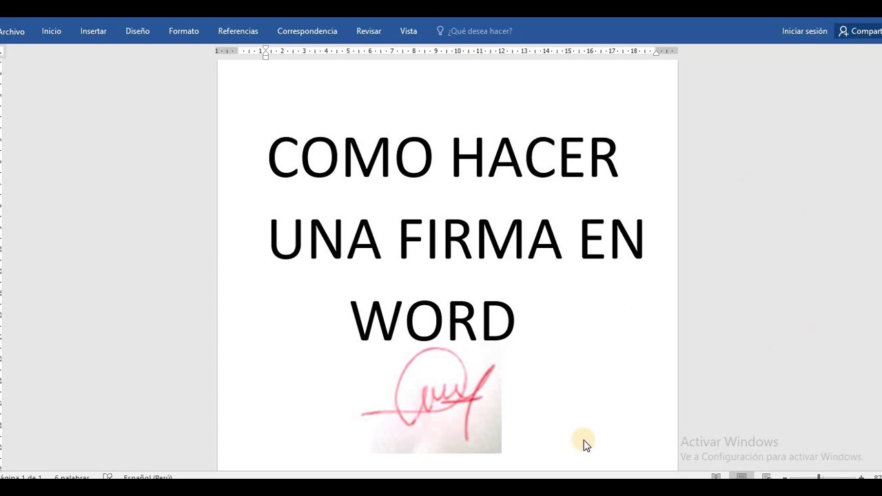 COMO AGREGAR UNA FIRMA EN WORD EN 2020