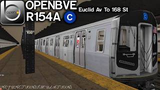 OpenBVE NYC Subway C Train (R154A) Ride [Euclid Avenue ↔ 168th Street] [via 8 Av LCL/CPW LCL]