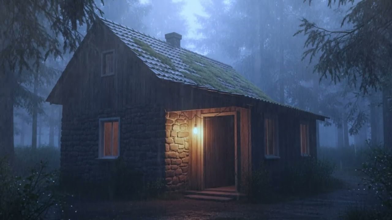Calming Rain in a Forest Cabin – Relax, Sleep and Feel Safe