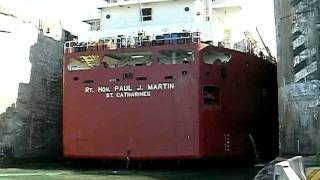 Welland Canal Lock 3 with ship entering