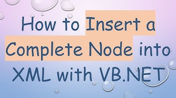 How to Insert a Complete Node into XML with VB.NET