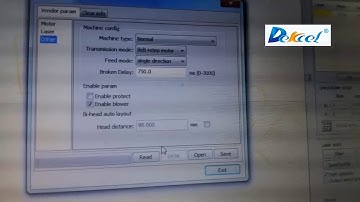 how to set up Ruida software of CO2 laser cutting machine ?