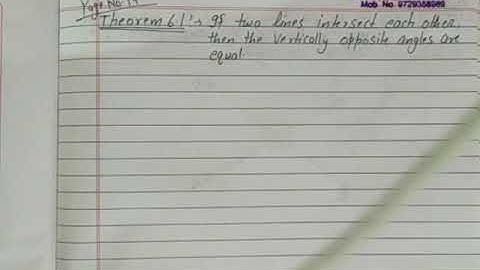 Theorem 6.1, Ch-6, Lines & Angles, Class 9th Math